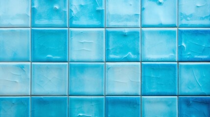 wall tile background. squares of different blue shades and a white seam, texture.