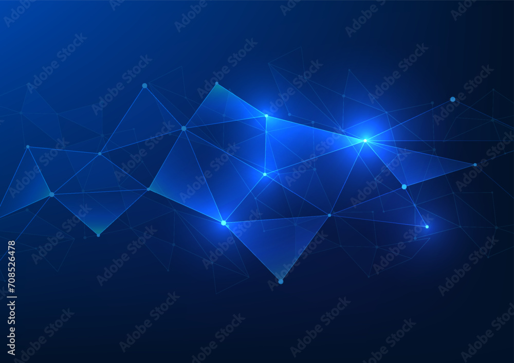 Poster abstract background technology connected geometric line elements it represents high-tech digital dat