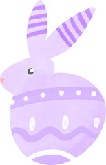 watercolor easter bunny hand drawn illustration 