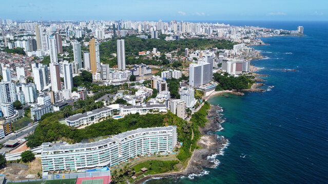 Skyline aerial view of the city of Salvador, Bahia, Brazil