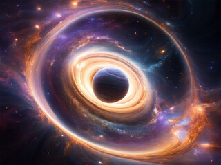 illustration of galaxies and black holes 13