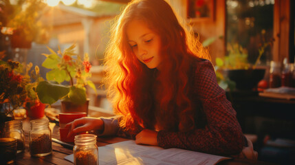 Serious Student Grasping Knowledge