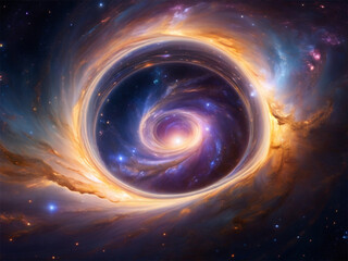 Obraz premium illustration of galaxies and black holes 18