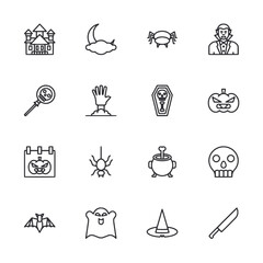 set of icons halloween