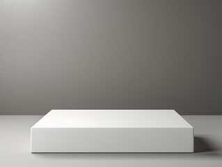 3D blank white Product Podium Mock-Up