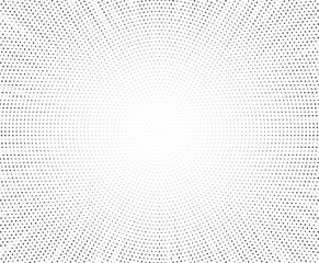Halftone gradient sun rays pattern. abstract halftone vector dots background. monochrome dots pattern. pop art, comic small dots. star rays halftone poster. shine, explosion. sunrise rays background.