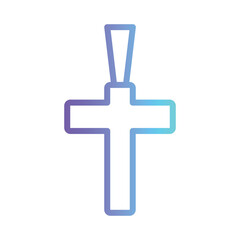 Obraz premium Cross Jewelry Religious Gradient Outline Icon