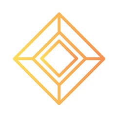 Diamond Gem Jewelry Gradient Outline Icon