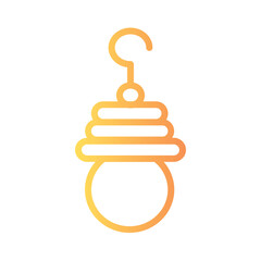 Drop Earrings Jewelry Gradient Outline Icon