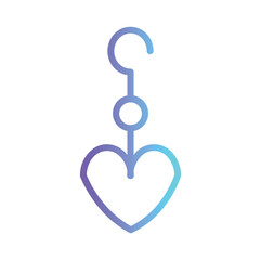 Fototapeta premium Drop Earrings Jewelry Gradient Outline Icon