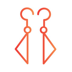 Beauty Luxury Diamond Gradient Outline Icon