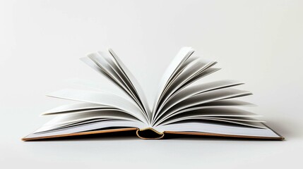 Large hardcover book with open pages 