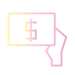 Pay Money Dollar Gradient Outline Icon