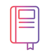 Book Office Pen Gradient Outline Icon