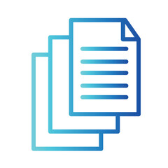 Article Paper Sheets Gradient Outline Icon