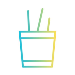 Box Cup Office Gradient Outline Icon
