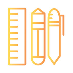 Pen Stationery Write Gradient Outline Icon