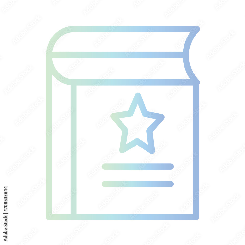 Poster notebook notepad writing gradient outline icon
