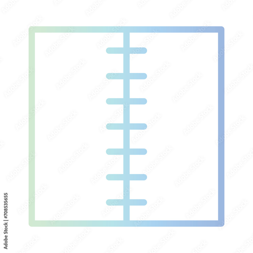 Poster Notebook Notepad Writing Gradient Outline Icon