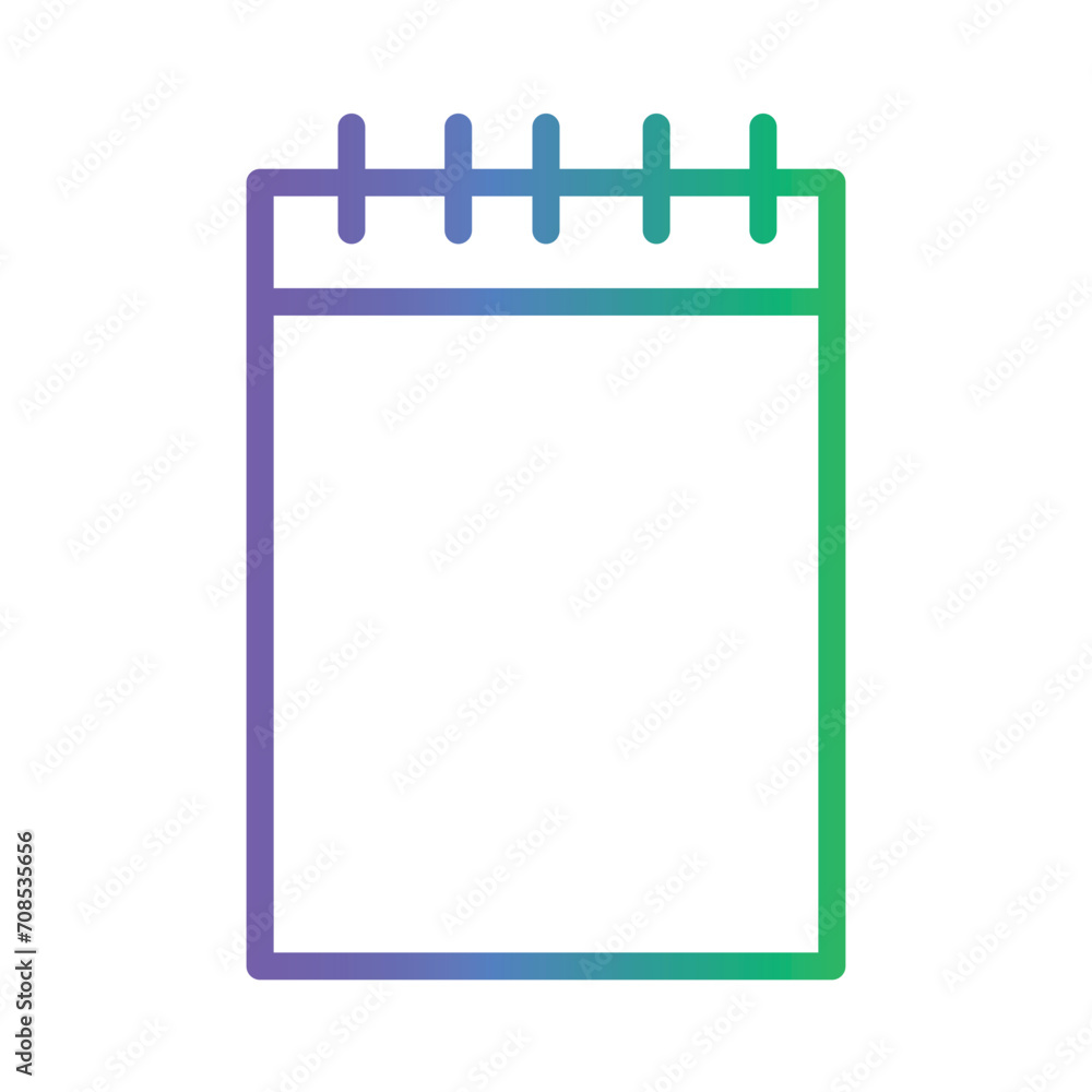 Poster notebook notepad writing gradient outline icon