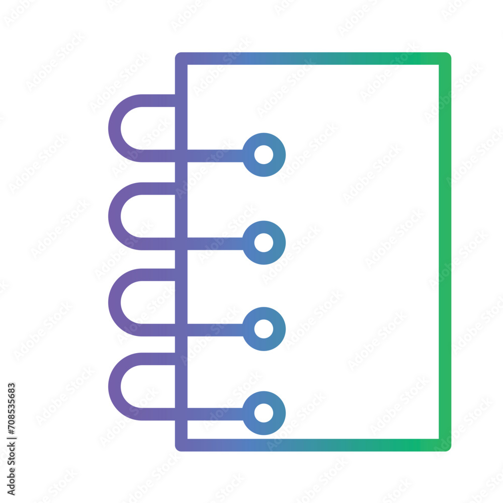 Poster notebook notepad writing gradient outline icon
