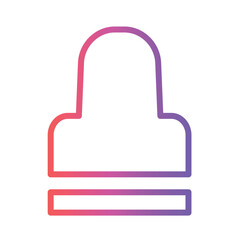 Ink Stamp Stationery Gradient Outline Icon