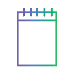 Notebook Notepad Writing Gradient Outline Icon
