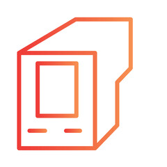 Office Post Stationery Gradient Outline Icon