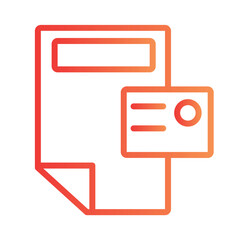 Clipboard Form Document Gradient Outline Icon