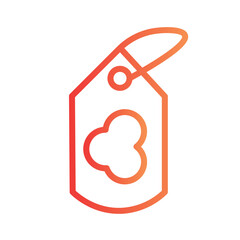 Dry Cleaning Tag Gradient Outline Icon