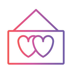 Board Hearts Love Gradient Outline Icon