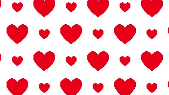 Heart Patterns in a Seamless Motion Loop - Dynamic and Colorful Heart Background for Captivating Visuals. Explore our portfolio for more heart animations.
