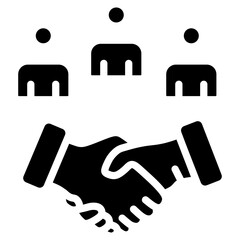 Handshake Agreement Icon Element For Design