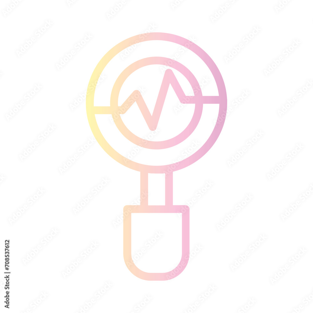 Poster chart search graph gradient outline icon