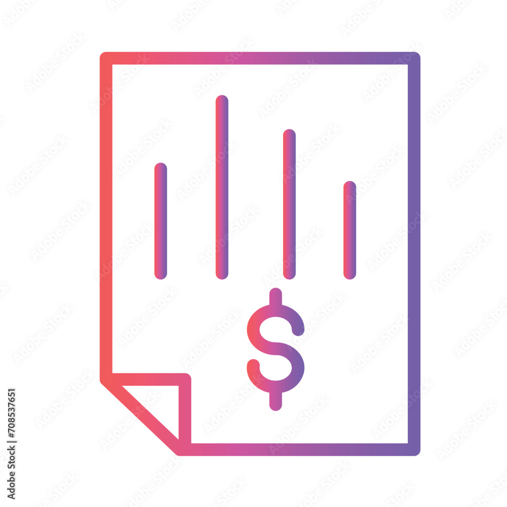 Poster collection cycle data gradient outline icon