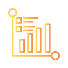 Mountain Chart Trading Gradient Outline Icon