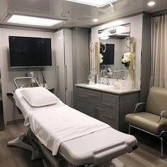 Cosmetology room with daybed