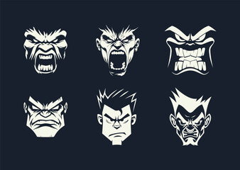 Angry logo design vector illustration
