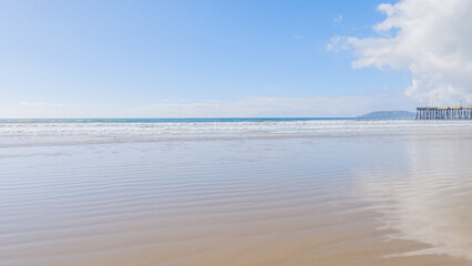 Serene Winter Day at Empty Pismo Beach