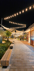 La Mer Beach Dubai exterior shot at night