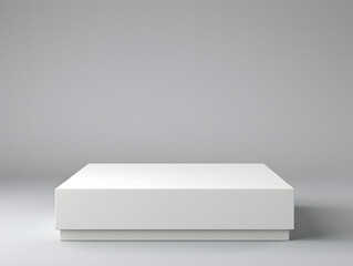 3D blank white Product Podium Mock-Up