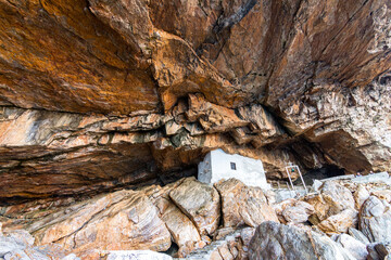 Saint Stephan: The secluded chapel built inside a secluded cave in Syros.