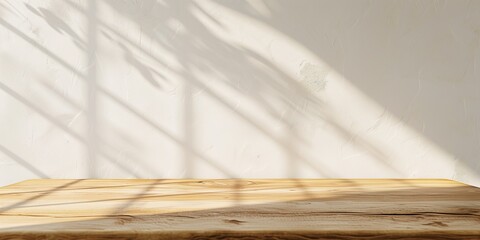 empty Table wood podium background of free space and kitchen