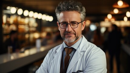Fototapeta premium Photo of an experienced doctor, without background, or hospital.
