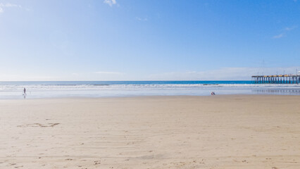 Fototapeta na wymiar Serene Winter Day at Empty Pismo Beach