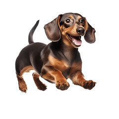 dachshund puppy on a transparent background, PNG is easy to use.