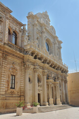 Fototapeta na wymiar Baroque style church Basilica di Santa Croce in Lecce, Italy