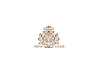 premium new year logo vector, vector and illustration,
