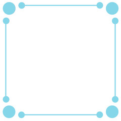 blue frame and circle element