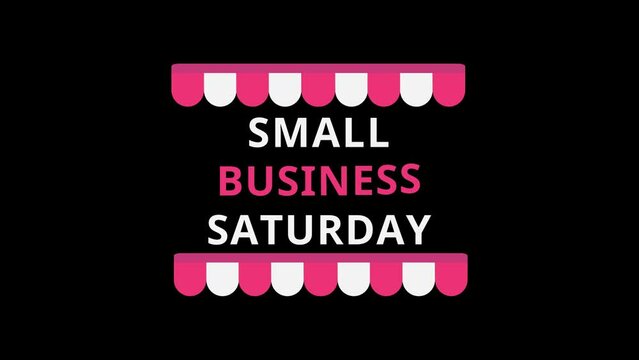 video illustration of local shop advertisement, support local business, small business saturday event